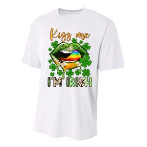 Me I'm Irish St Patrick's Day Western Lips Irish Family Performance Sprint T-Shirt