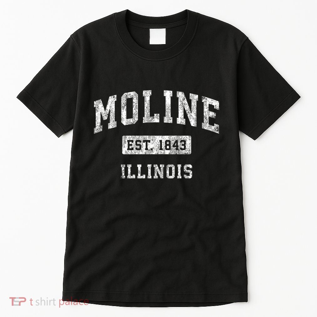 Moline Illinois Il Vintage Established Sports Tall T-Shirt