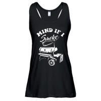 Mind If I Smoke Funny BBQ Smoker & Grilling Ladies Essential Flowy Tank