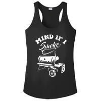 Mind If I Smoke Funny BBQ Smoker & Grilling Ladies PosiCharge Competitor Racerback Tank