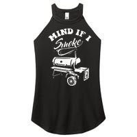 Mind If I Smoke Funny BBQ Smoker & Grilling Women's Perfect Tri Rocker Tank