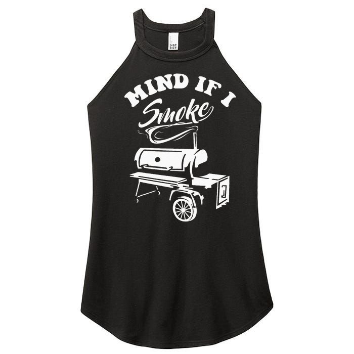 Mind If I Smoke Funny BBQ Smoker & Grilling Women's Perfect Tri Rocker Tank