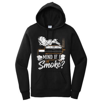 Mind If I Smoke Funny Bbq Smoker Grilling Lover Women's Pullover Hoodie