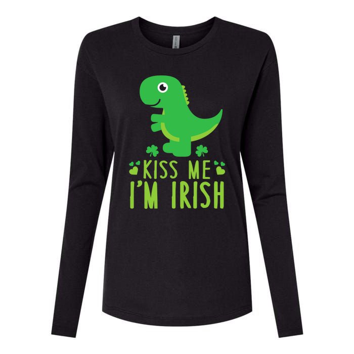 Me I'm Irish St. Patrick's Day Cute Dinosaur T Womens Cotton Relaxed Long Sleeve T-Shirt