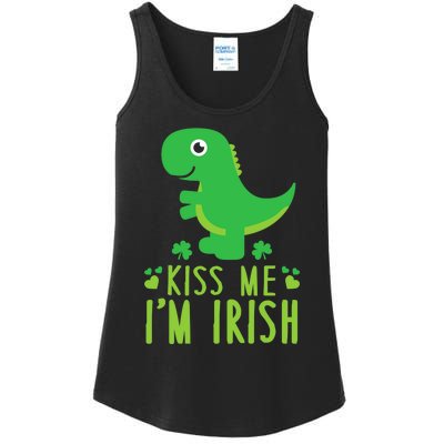 Me I'm Irish St. Patrick's Day Cute Dinosaur T Ladies Essential Tank