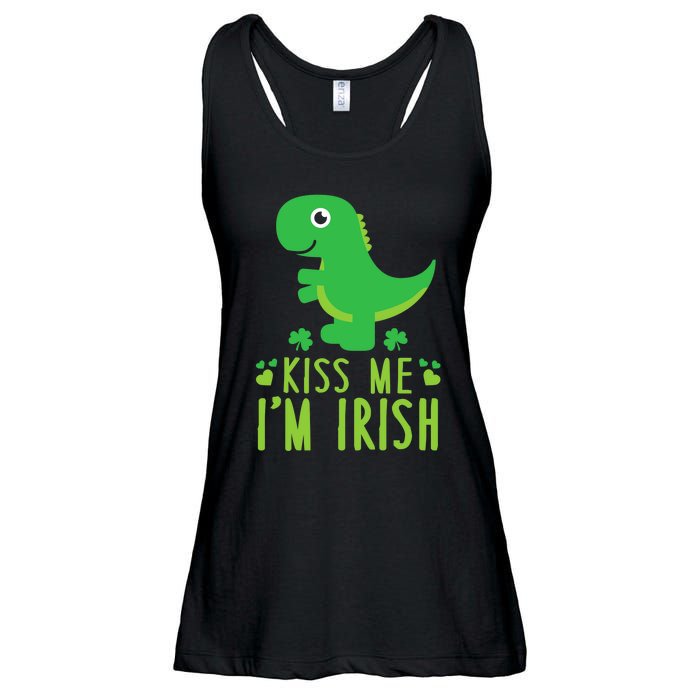 Me I'm Irish St. Patrick's Day Cute Dinosaur T Ladies Essential Flowy Tank