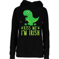 Me I'm Irish St. Patrick's Day Cute Dinosaur T Womens Funnel Neck Pullover Hood