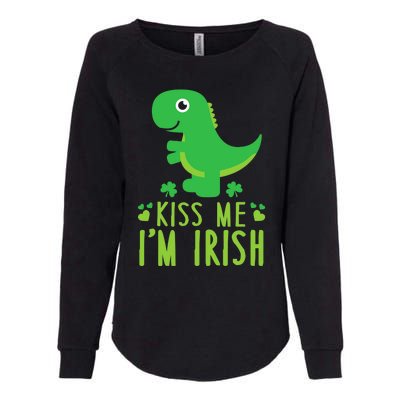 Me I'm Irish St. Patrick's Day Cute Dinosaur T Womens California Wash Sweatshirt