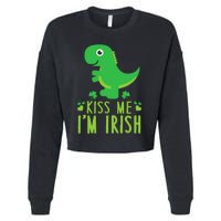 Me I'm Irish St. Patrick's Day Cute Dinosaur T Cropped Pullover Crew