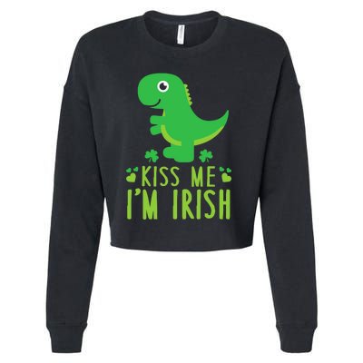 Me I'm Irish St. Patrick's Day Cute Dinosaur T Cropped Pullover Crew