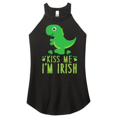 Me I'm Irish St. Patrick's Day Cute Dinosaur T Women's Perfect Tri Rocker Tank