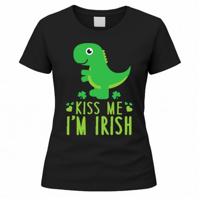 Me I'm Irish St. Patrick's Day Cute Dinosaur T Women's T-Shirt