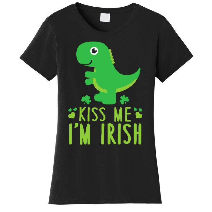 Me I'm Irish St. Patrick's Day Cute Dinosaur T Women's T-Shirt