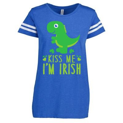 Me I'm Irish St. Patrick's Day Cute Dinosaur T Enza Ladies Jersey Football T-Shirt