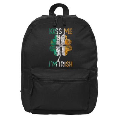 Me I'm Irish Ireland Flag Shamrock Vintage St Patty Day 16 in Basic Backpack