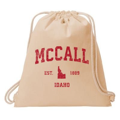 Mccall Idaho Id Vintage Sports Drawstring Bag