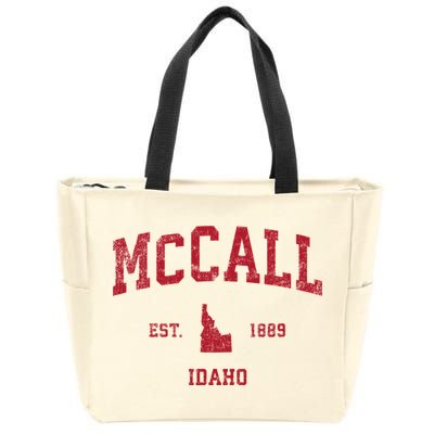 Mccall Idaho Id Vintage Sports Zip Tote Bag
