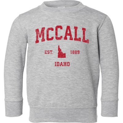 Mccall Idaho Id Vintage Sports Toddler Sweatshirt