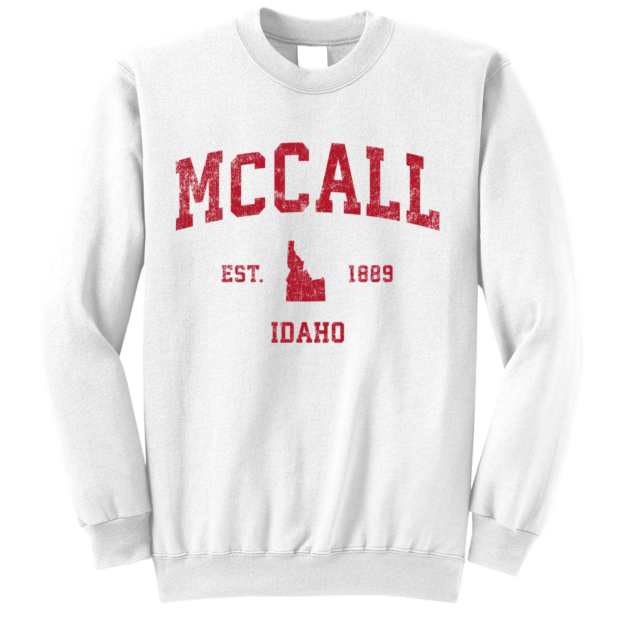 Mccall Idaho Id Vintage Sports Sweatshirt