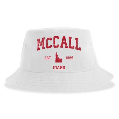 Mccall Idaho Id Vintage Sports Sustainable Bucket Hat