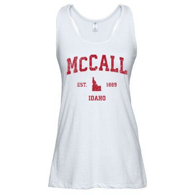 Mccall Idaho Id Vintage Sports Ladies Essential Flowy Tank