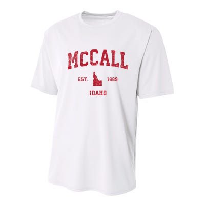 Mccall Idaho Id Vintage Sports Youth Performance Sprint T-Shirt