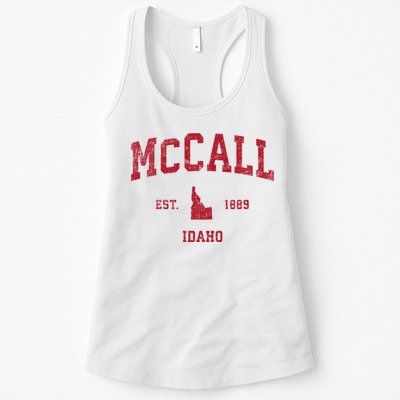 Mccall Idaho Id Vintage Sports Womens Tank Top