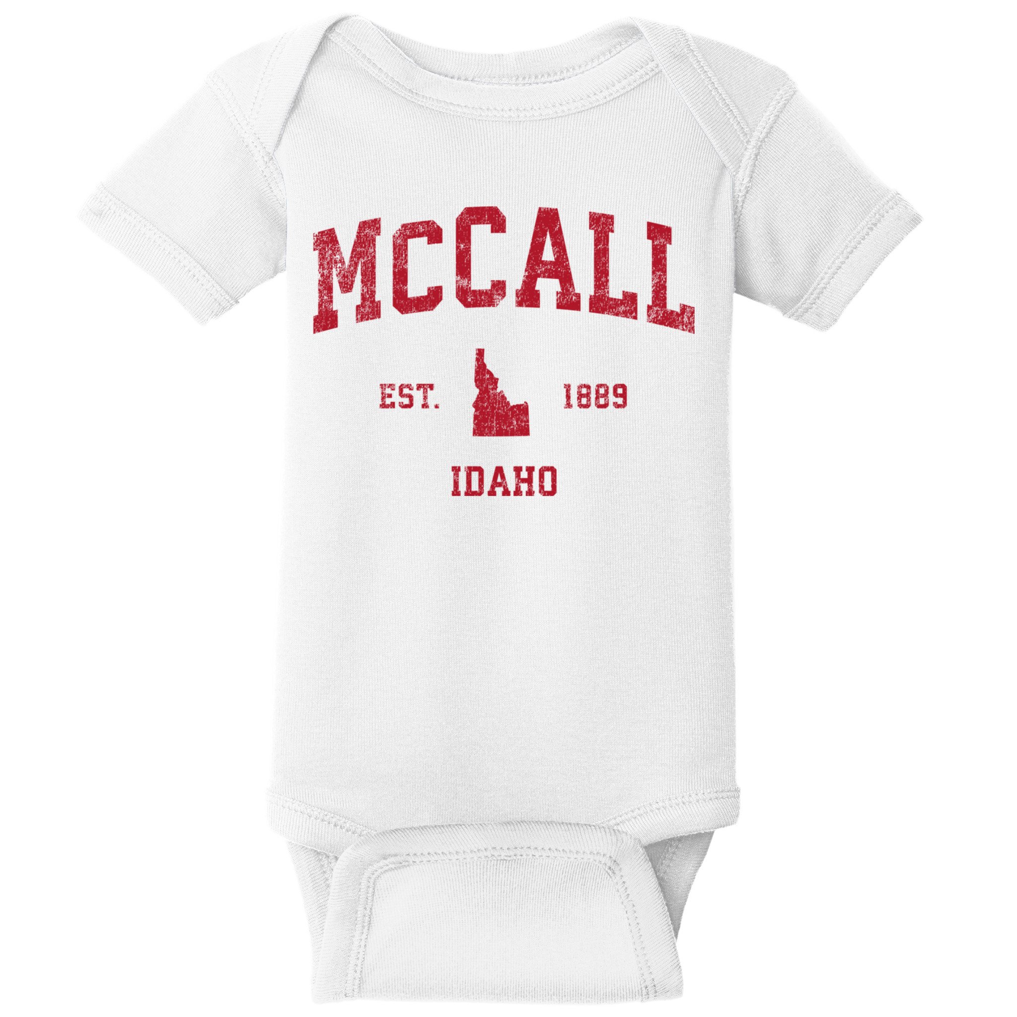 Mccall Idaho Id Vintage Sports Baby Bodysuit