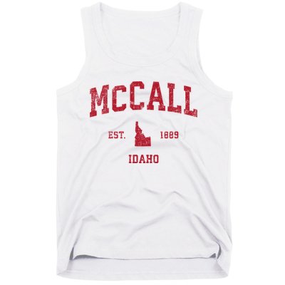 Mccall Idaho Id Vintage Sports Tank Top