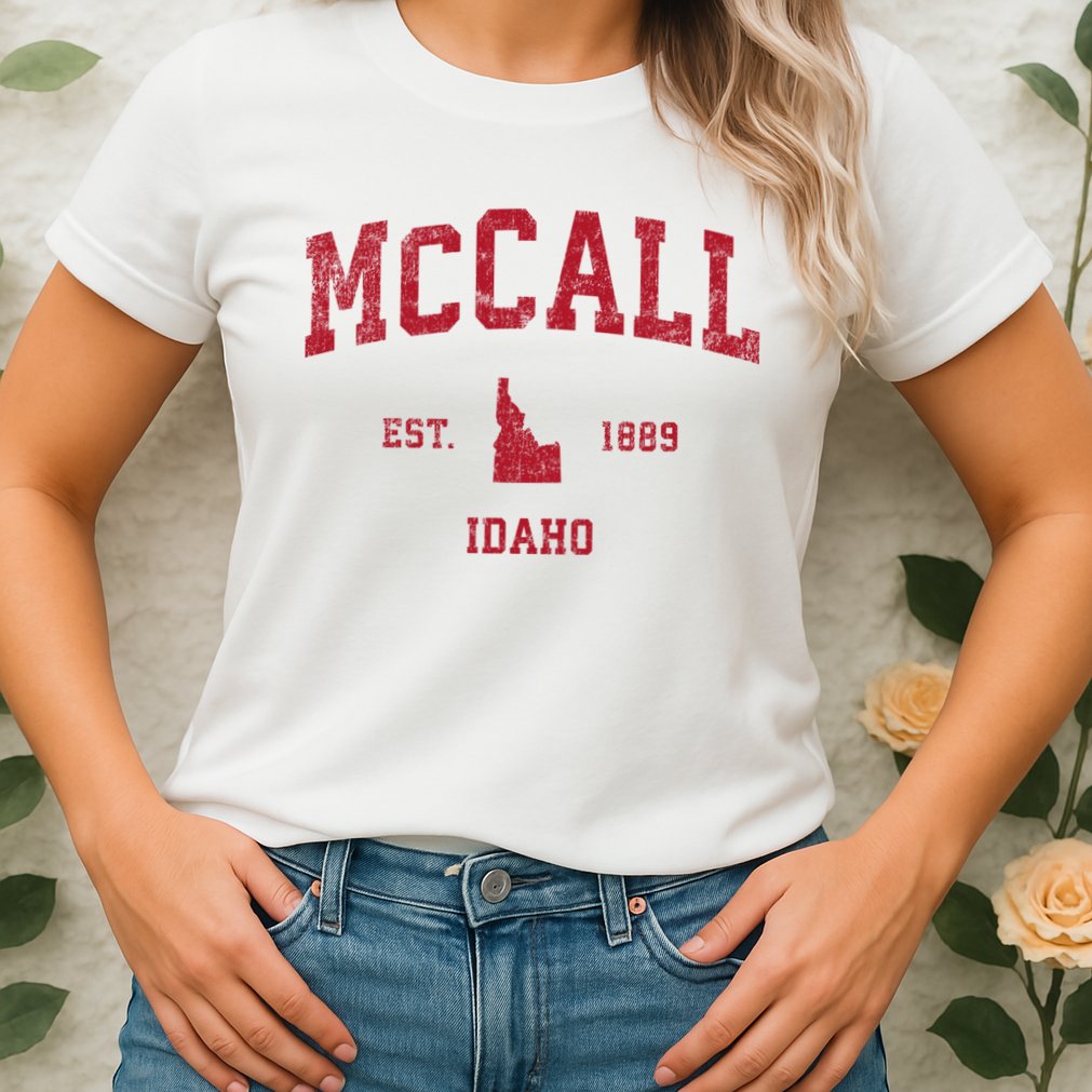 Mccall Idaho Id Vintage Sports Womens T-Shirt