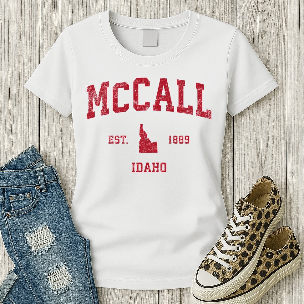 Mccall Idaho Id Vintage Sports Womens T-Shirt