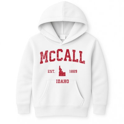 Mccall Idaho Id Vintage Sports Kids Hoodie