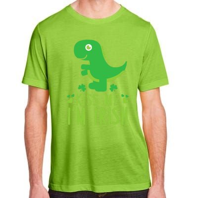 Me I'm Irish St. Patrick's Day Cute Dinosaur T Adult ChromaSoft Performance T-Shirt