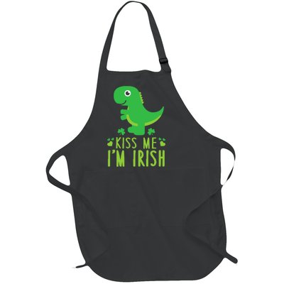 Me I'm Irish St. Patrick's Day Cute Dinosaur T Full-Length Apron With Pockets