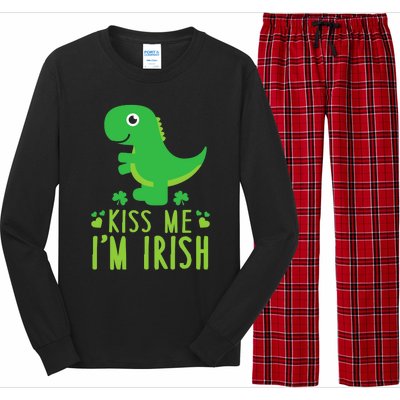 Me I'm Irish St. Patrick's Day Cute Dinosaur T Long Sleeve Pajama Set