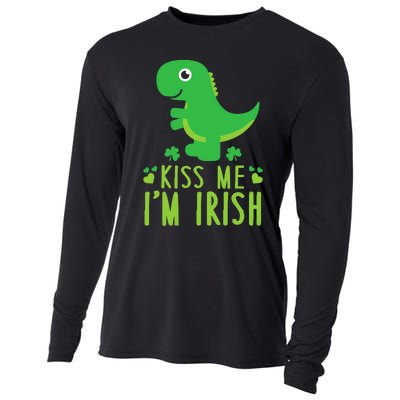 Me I'm Irish St. Patrick's Day Cute Dinosaur T Cooling Performance Long Sleeve Crew