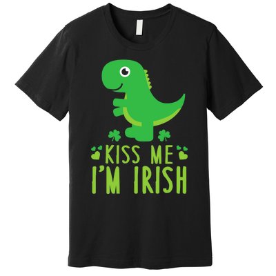 Me I'm Irish St. Patrick's Day Cute Dinosaur T Premium T-Shirt