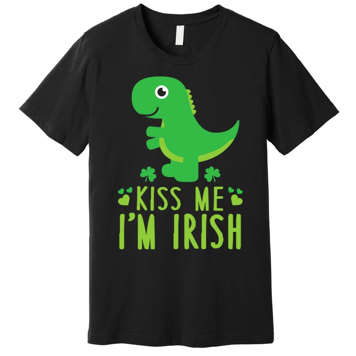 Me I'm Irish St. Patrick's Day Cute Dinosaur T Premium T-Shirt