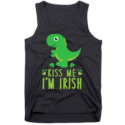 Me I'm Irish St. Patrick's Day Cute Dinosaur T Tank Top