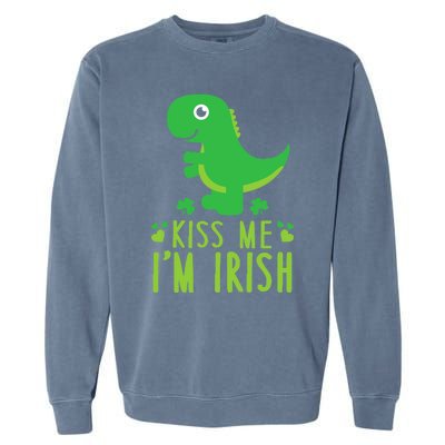 Me I'm Irish St. Patrick's Day Cute Dinosaur T Garment-Dyed Sweatshirt