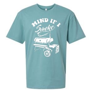 Mind If I Smoke Funny BBQ Smoker & Grilling Sueded Cloud Jersey T-Shirt