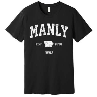 Manly Iowa Ia Vintage Athletic Premium T-Shirt