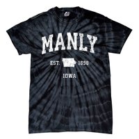 Manly Iowa Ia Vintage Athletic Tie-Dye T-Shirt