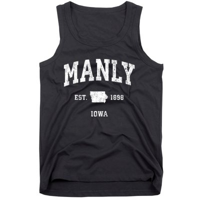 Manly Iowa Ia Vintage Athletic Tank Top