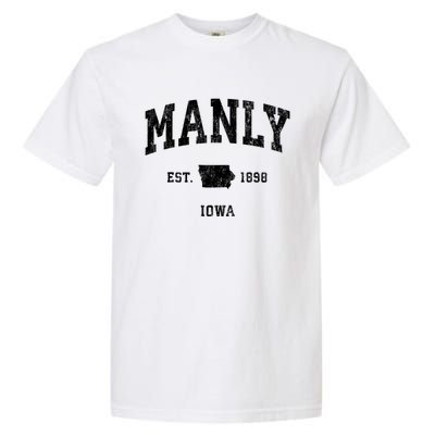 Manly Iowa Ia Vintage Athletic Garment-Dyed Heavyweight T-Shirt