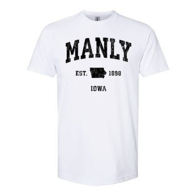 Manly Iowa Ia Vintage Athletic Softstyle CVC T-Shirt