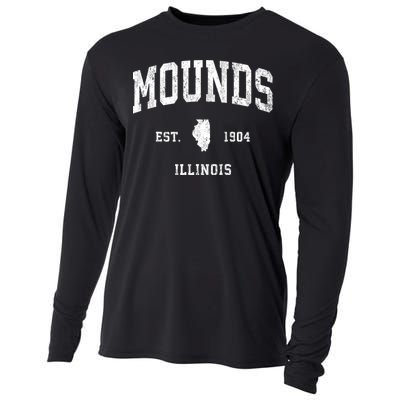 Mounds Illinois Il Vintage Athletic Cooling Performance Long Sleeve Crew