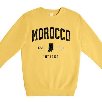 Morocco Indiana In Vintage Athletic Premium Crewneck Sweatshirt