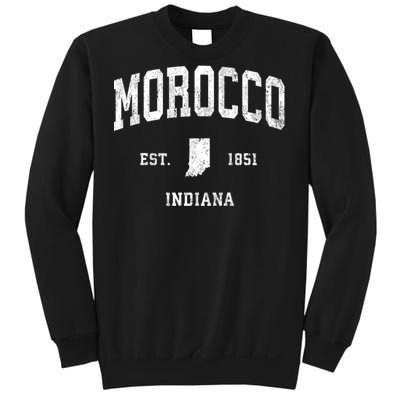 Morocco Indiana In Vintage Athletic Sweatshirt