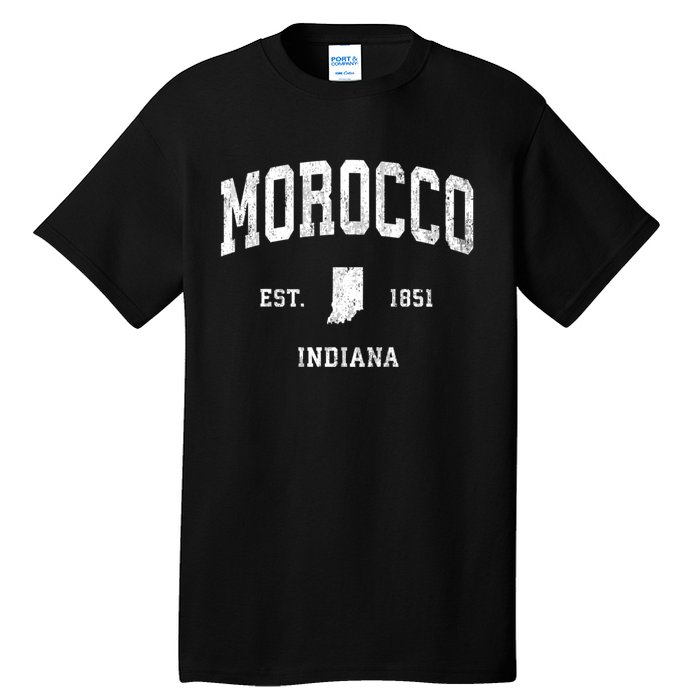 Morocco Indiana In Vintage Athletic Tall T-Shirt